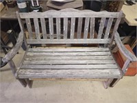 Vintage wood glider bench