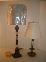 2 Table Lamps, Tallest 30 inches