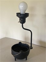 Cast iron pot lamp