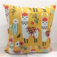 Llama throw pillow 16"