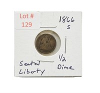 1866-S Seated Liberty Half Dime