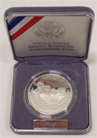 1991 Mount Rushmore Anniversary Silver Dollar