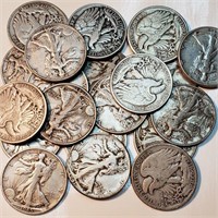 20 Walking Liberty Half Dollars - Silver