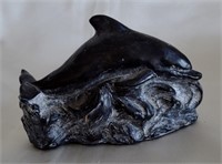 Wolf Original Soapstone Dolphin Carving