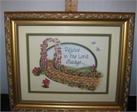 Party Lite Rejoice In The Lord Framed Print