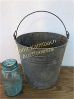 Galvanized feed bucket