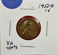 1922-D Lincoln Cent VG
