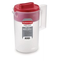 C00000 Rubbermaid Clear/Red Pitcher Plastic 2 qt