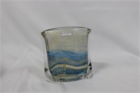 A Gozo Art Glass Widemouth Vase