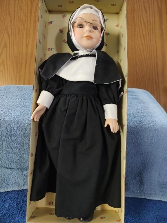 Porcelain Nun Doll - 14" - New