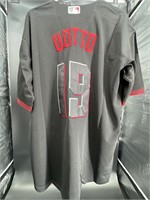 JOEY VOTTO NIKE BLACK CINCINATTI REDS JERSEY