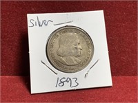 1893 UNITED STATES COLUMBIAN EXPO SILVER HALF