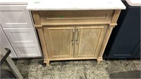 30” ABERDEEN  WHITE WASHED CABINET WITH BEVELED