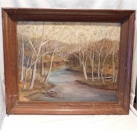 1986 landscape oil painting by Janet Wells -