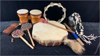 Percussion Instruments, Tambourine and a Bell