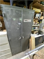 2 Door Metal Cabinet with Contents