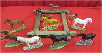 Horse Statues, Breyer Horses, Rustic Wood Frame