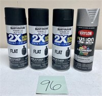 4x Spray Paint - Rust-oleum & Krylon