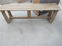 Log Legged Garden Bench