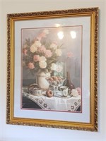 Framed floral style print