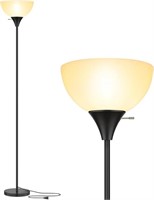 Floor Lamp, LED Standing Lamps with White Plastic