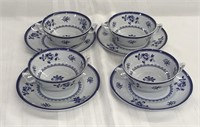 Spode Cream Soup Cups Gloucester Blue