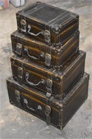 Set of 4 Stacking Decor Storage Box Suitcases