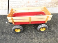 Red wagon w/pneumatic tires