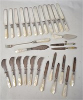 MOTHER-OF-PEARL HANDLED FLATWARE