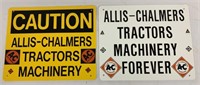 lot of 2 Allis Chalmers Machinery Signs