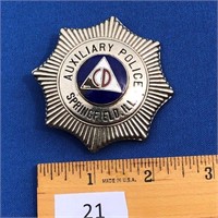 Auxiliary Police Springfield, ILL Badge