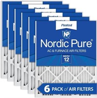Nordic Pure 16x25x1 (15 1/2 x 24 1/2 x 3/4) Pleate