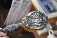 ART NOUVEAU SILVERPLATED VANITY BRUSH