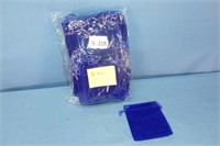 72 Blue Velvet Jewellery Pouches 3.5"x 4"H