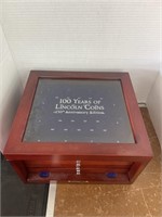 100 years of Lincoln coins display box