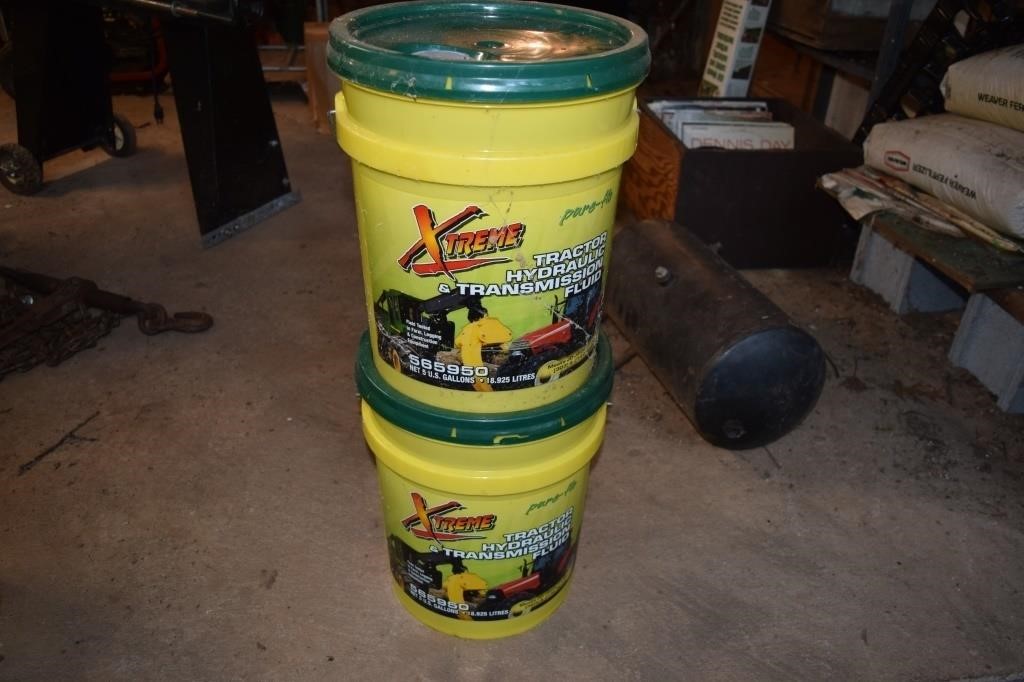 2  5 gallons Universal Hydrolic & Trans Fluid