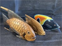 Carved Wooden Fish Decor