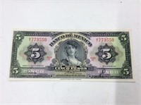 Mexico 5 Pesos 1957 Crisp