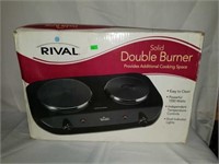 Rival Solid Double Burner in Box