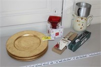 Serving Plates, Spatula, Vintage Hall's Percolator