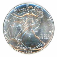 Silver 1 oz Round 1986 Silver Eagle Dollar - 1st