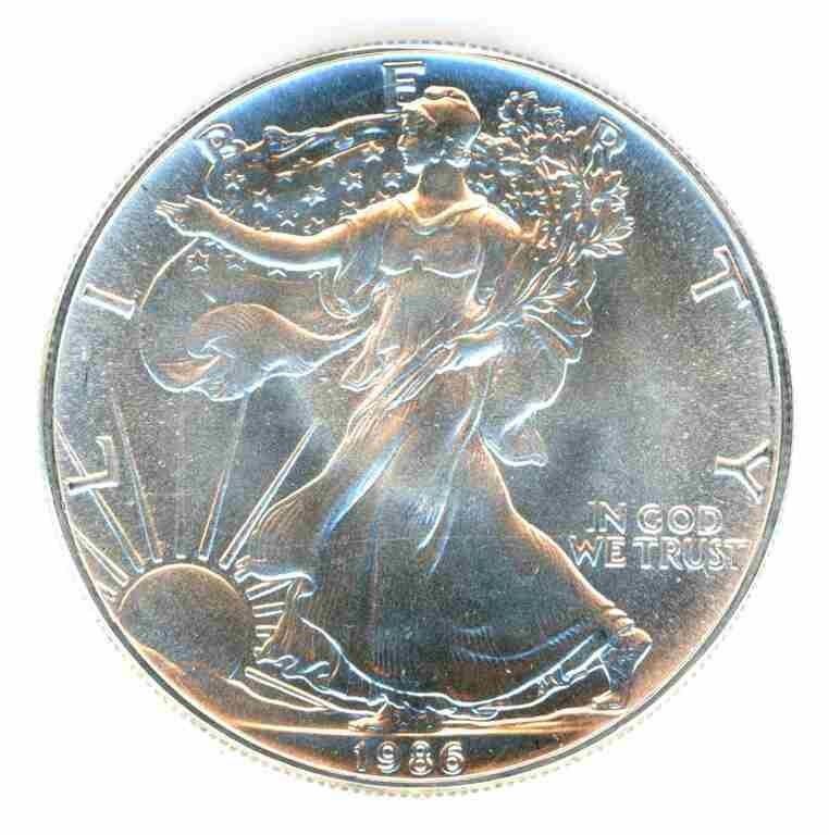 Silver 1 oz Round 1986 Silver Eagle Dollar - 1st