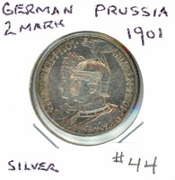 German 1901 Prussia 2 Mark - Silver, Anniversary