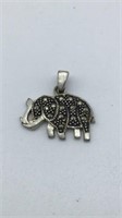 Sterling Silver and marcasite elephant Pendant