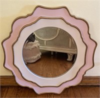 Gilt, Pink & White Mirror