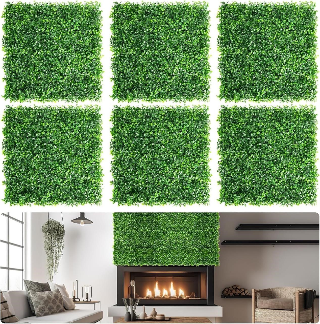 Artificial Grass Wall Panels, 16 Pack 20x20in