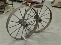 (2) Vintage Wagon Wheels, Approx 33"