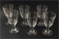 Set of Six Victorian Wine Glasses,