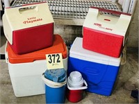 (4) Coolers & (2) Thermos