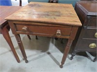 ANTIQUE 1 DR COUNTRY TABLE STAND